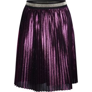 GUCCI Girls Metallic Fuchsia Pleated Skirt with Elastic Waistband